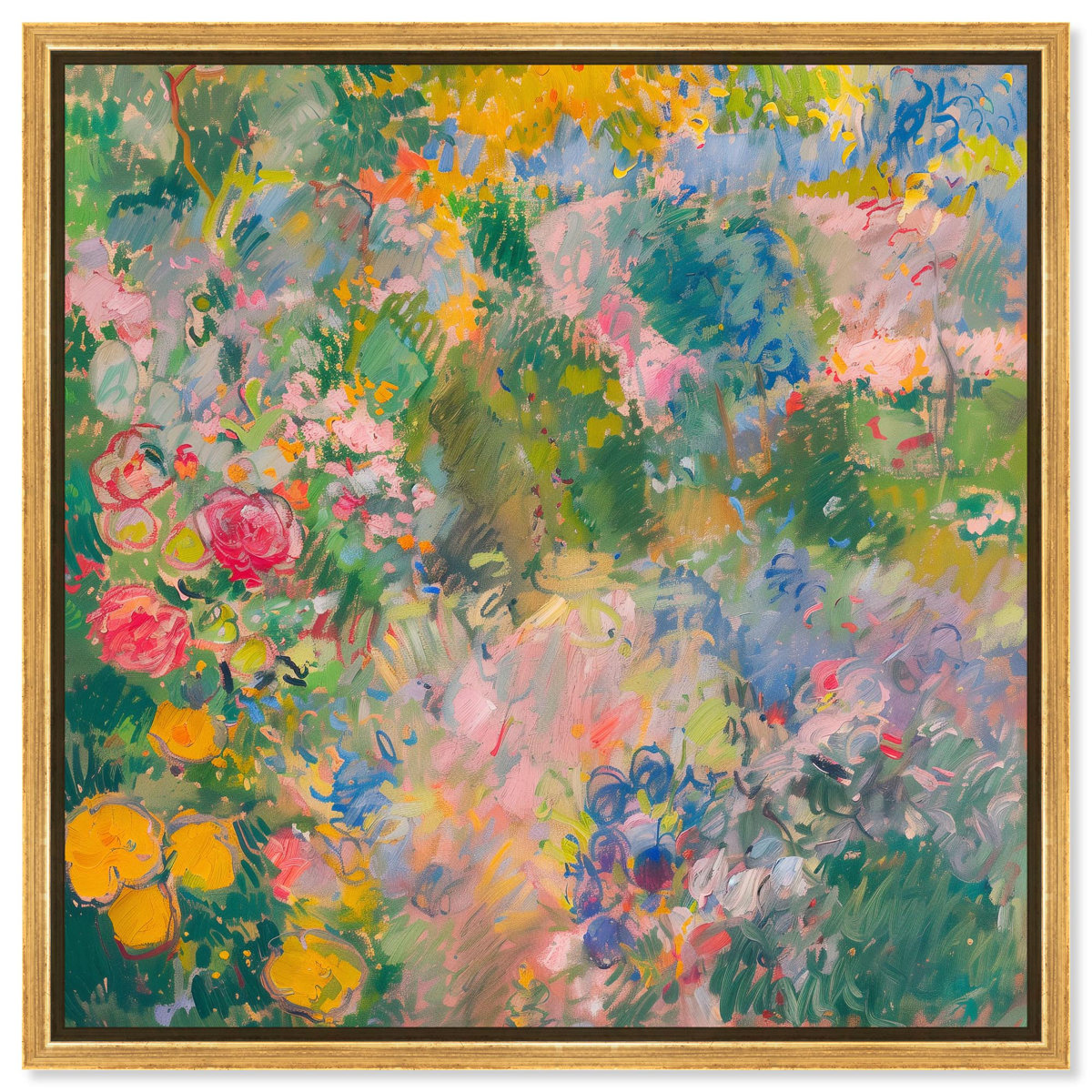 Hues of Happiness I Canvas Vintage Floral Art by Art Remedy