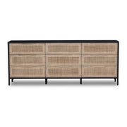 Sydney 9 Drawer Dresser - Black Wash