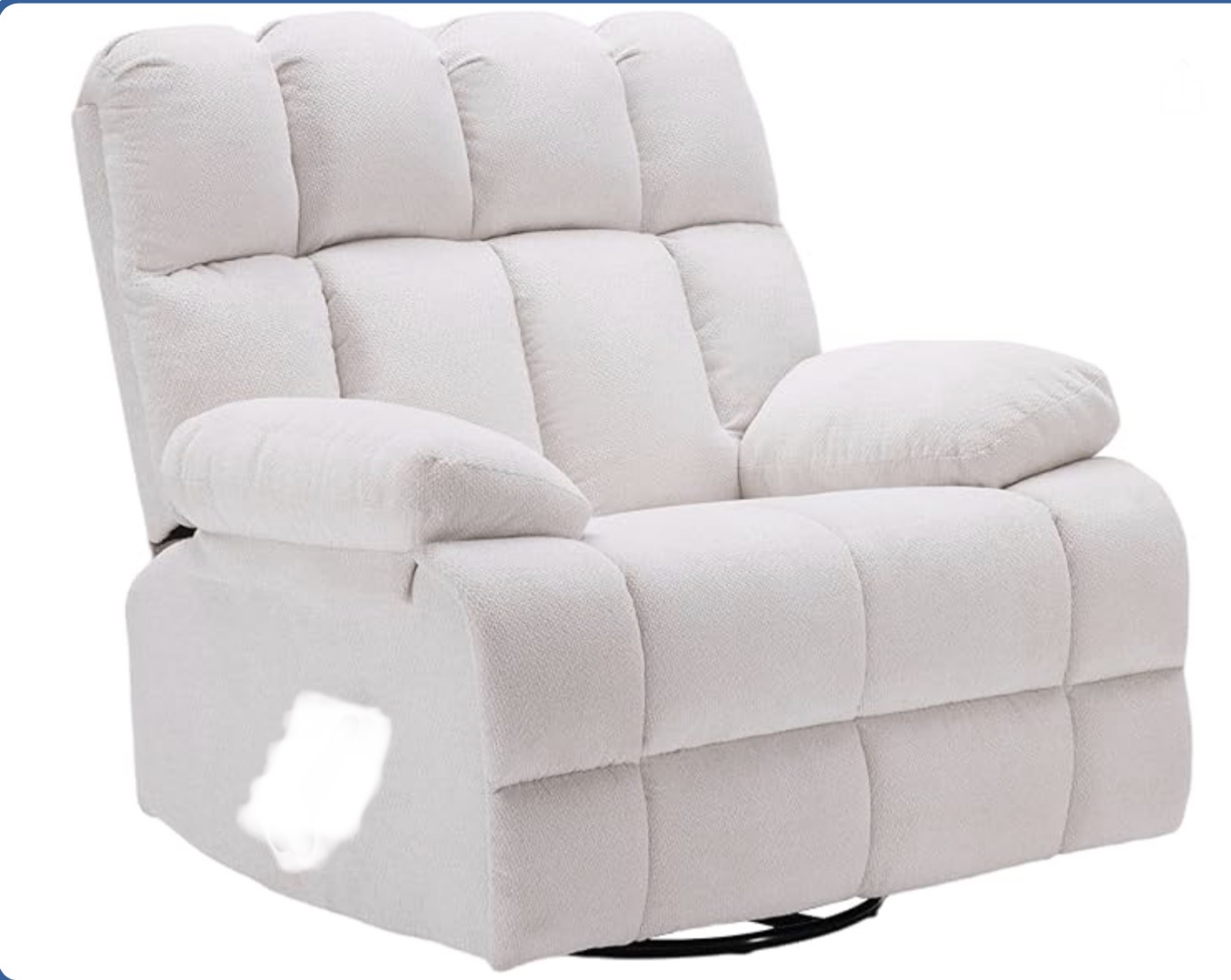 Overstuffed recliner